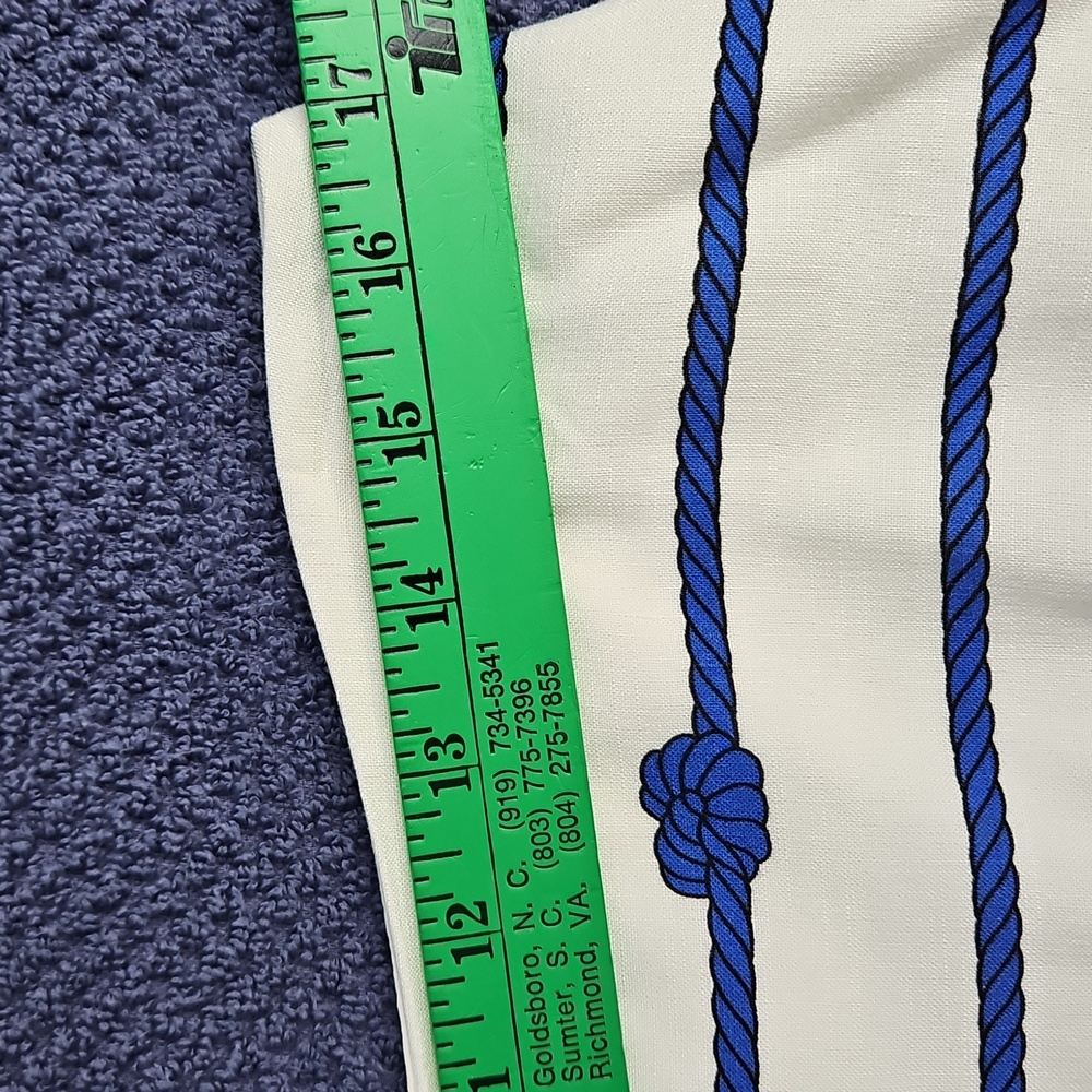 ANTONIO MELANI A-Line Flowy Maxi Skirt: White W/Blue Rope/knots: Size- 14 - Picture 14 of 16